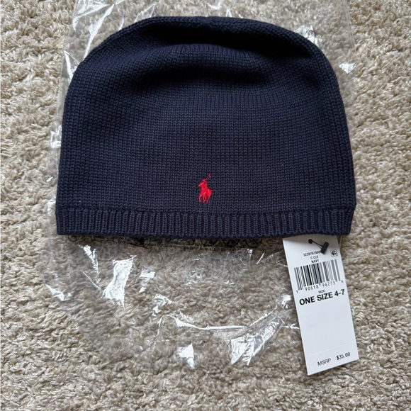 Ralph Lauren Other - Ralph Lauren Boys Dark Blue Knit Beanie